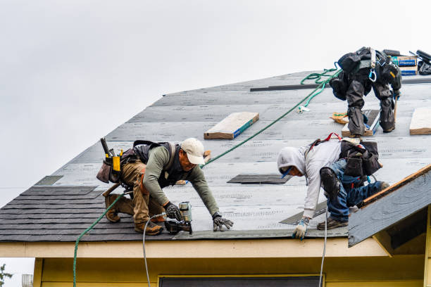 Professional Gutter Installation technician working in Belle Plaine, IA